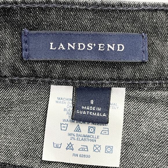 Lands End‎ Women Jeans Size 8 Black Wash Straight Leg Minimalist Classic Staple - Picture 7 of 10